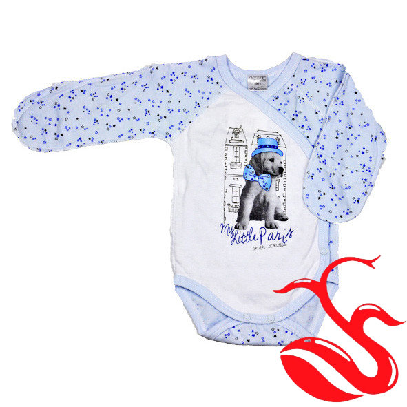 Боди для мальчика My Little Paris, Garden baby светло-голубой в звездочки Боди для мальчика My Little Paris, Garden baby светло-голубой в звездочки