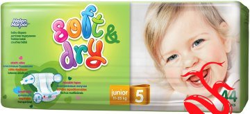 Детские подгузники Soft&Dry Junior, 11-25 кг, 44 шт