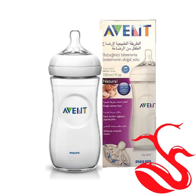 Бутылочка для кормления Natural, 330 мл, соска со средним потоком Avent Бутылочка для кормления Natural, 330 мл, соска со средним потоком Avent
